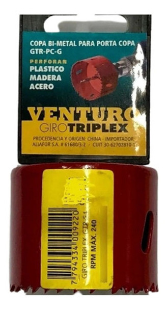 Sierra Copa Bimetal 60mm Giro Triplex Venturo De Aliafor 0