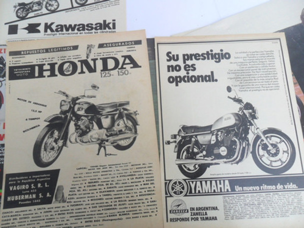 Kawasaki  Honda Suzuki Gs1100 Gto 1300 440 Publicidad Moto 0