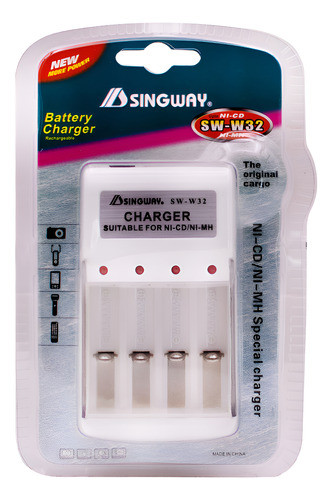 Cargador De Pilas Recargables Singway Aa / Aaa Genérico 0