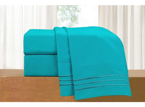 Elegante Confort Lujoso Juego De Sábanas De Cama De 4 Piezas 0