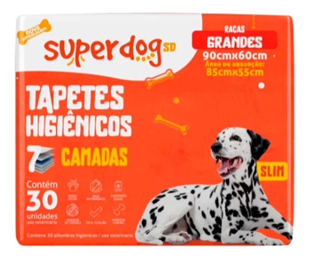 Tapetes Higiénico Perro Grande Super Dog 30 Unidades 0