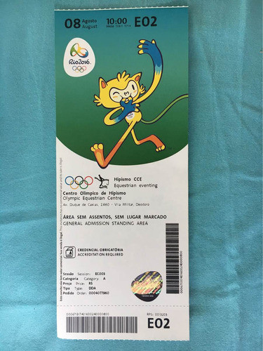 Ingresso Hipismo Cce Olimpiadas 0