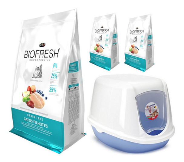 Biofresh Super Premium Gato Filhote 4,5kg Con Baño Sanitario 0 Biofresh Super Premium Gato Filhote 4,5kg Con Baño Sanitario 0