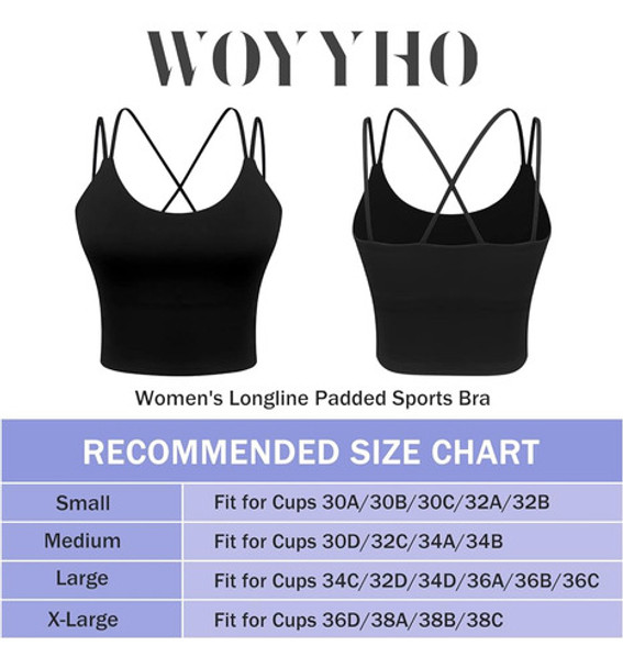 Woyyho Women Sports Bra Longline Crop Tank Top Acolchado Cro 4 Woyyho Women Sports Bra Longline Crop Tank Top Acolchado Cro 4