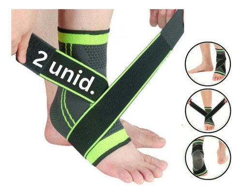 Kit 2 Tornozeleiras De Compressão Ortopédica Estabilizadora 0