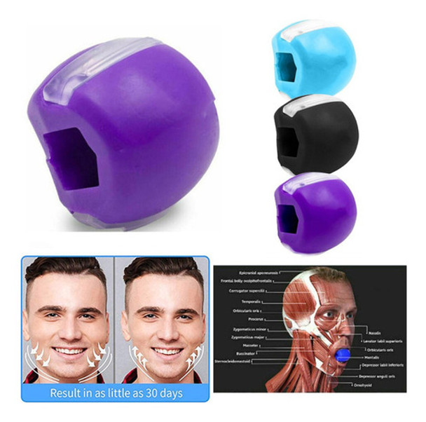 3 Peças Facial Fitness Jaw Exercícios 0