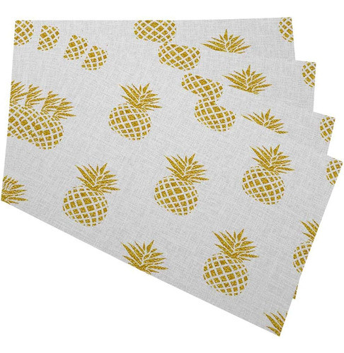 Manteles Individuales Mugod Pineapple Piña Dorada De Verano 0