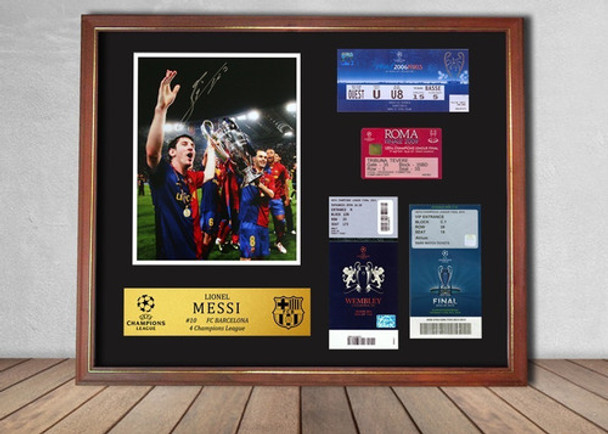 Lionel Messi Campeón Champions League Cuadro Conmemorativo 0 Lionel Messi Campeón Champions League Cuadro Conmemorativo 0