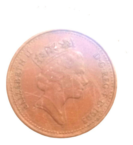 Moneda Inglesa One Penny Con Error 0