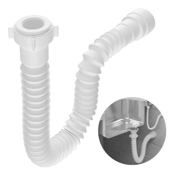 Sifão Sanfonado Universal Ajustável Branco 0 Sifão Sanfonado Universal Ajustável Branco 0