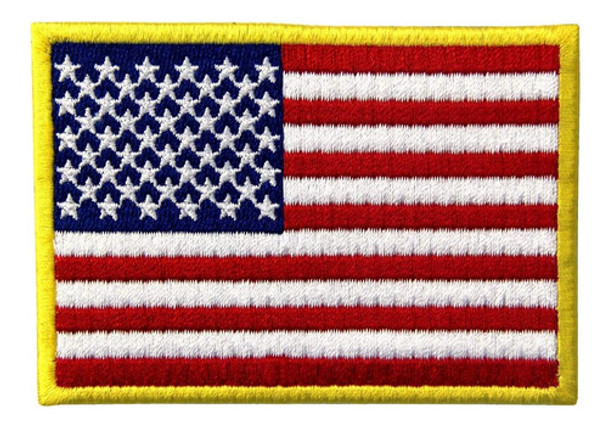 Patchclub Patch De Bandeira Americana Premium Bordado, 3,5 P 0