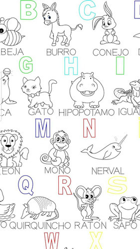 Lona Didactica Del Abecedario Para Lavar Y Pintar 0