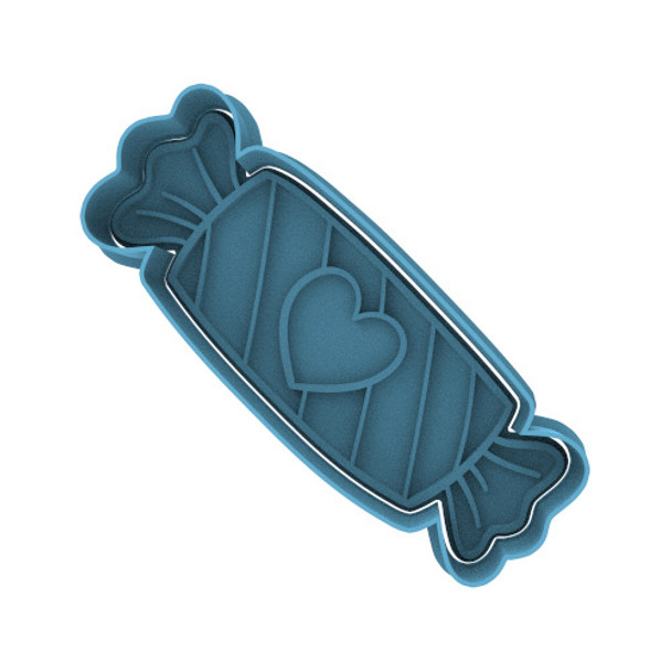 Caramelo Con Corazon Rectangular Cortante Para Galletas 0