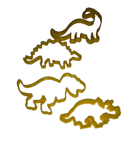 Marcador Cortante Reposteria Dinosaurios 10x10 Kit 4 Modelos 0