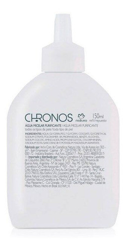 Repuesto Agua Micelar Purificante Natura Chronos 150ml 0