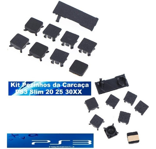 Kit Pezinhos De Borracha + Tampas Ps3 Slim 0
