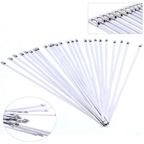 ¡par! 25 Pack Acero Inoxidable 304 Auto Bloqueo De Cable De 0