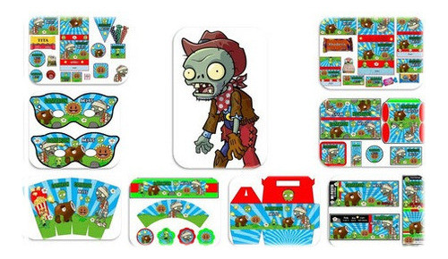 Kit Imprimible Plants Vs Zombies   Fiesta Candy Bar Plantas 0
