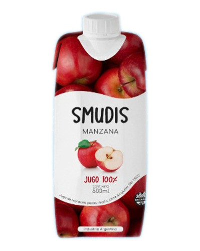 Jugo De Manzana 500 Ml Smudis Sin Tacc X 12 U. 0