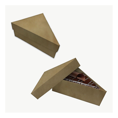 Cajas Para Tortas Porcion Individual Postres Kraft Pack 100 0