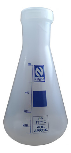 Frasco Erlenmeyer Em Pp Com Tampa Autoclavável 500ml Nalgon 0