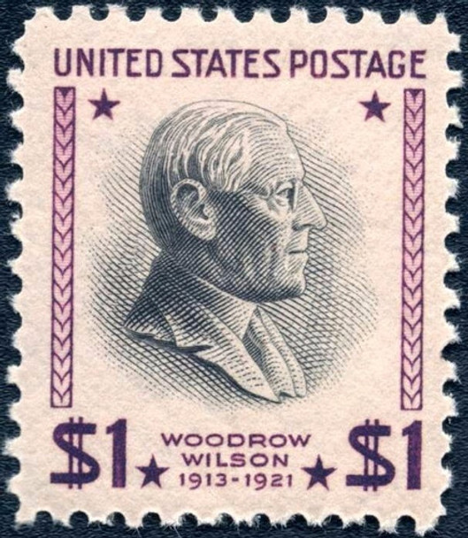 Sello Usa United States Postage Woodrow Wilson $1 1938 0