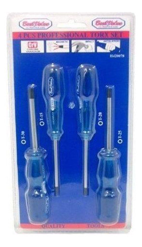 Juego De Destornilladores Torx 4 Piezas Best Value H Y T 0
