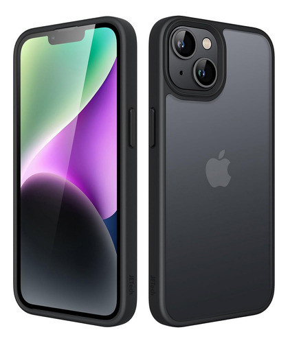 Funda Para iPhone 14 Jetech Translúcida Esmerilada Negro 0