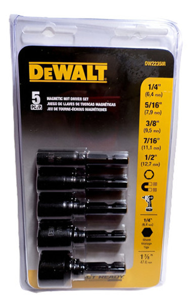 Dewalt Magnetic Nut Driver Set 5 Piezas Dw2235ir Impact Read 0