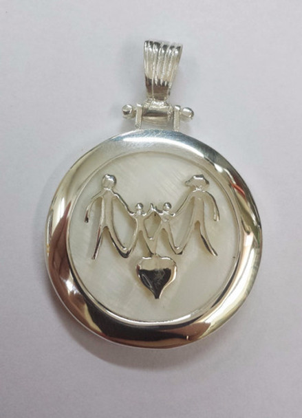 Dije Plata 925 Familia Con Hijos . H E R M O S O  !! 0