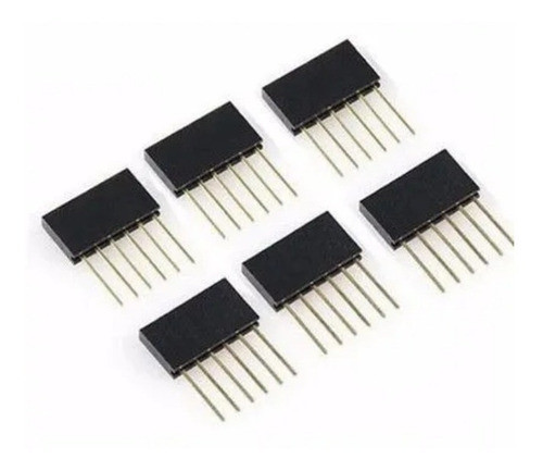 Pack 10 Tiras De 6 Pines Hembra De 2.54mm Arduino Pic Rectos 0
