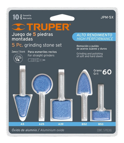 Piedras Montadas Perno 1/4'' 5 Pz. Jpm-5x Truper Ferreplus 0