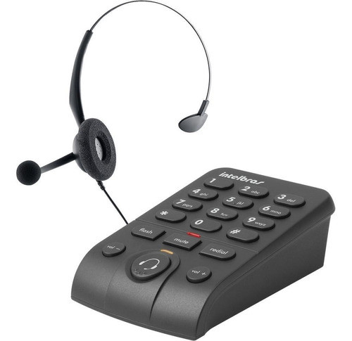 Telefone Headset Intelbras Com Base Discadora Hsb50 4013330 0