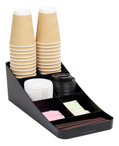 Mind Reader 7 Compartimiento Cafe Condimento Tazas Tapas Az 0