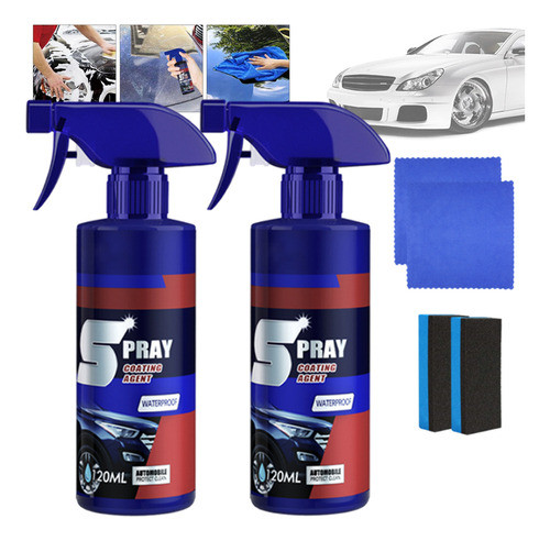 2 Unidades De Spray De Revestimento De Ação Rápida Spray Aut 0