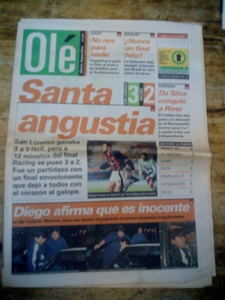 Ole Diario Deportivo Lunes 1 Septiembre 1997 0