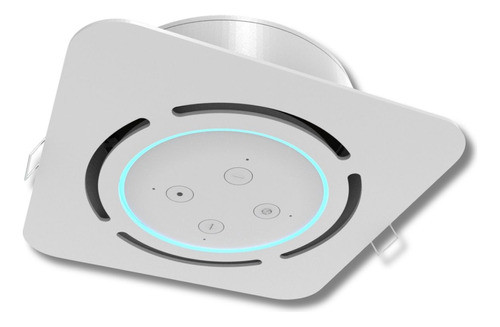 Suporte Quadrado Embutir Para Alexa Echo Dot 3 Teto Branco 0