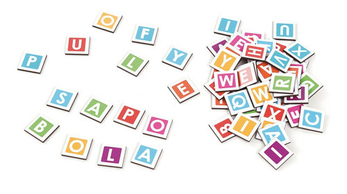 Brinquedo Educativo Formando Palavras Em Madeira - Babebi 0