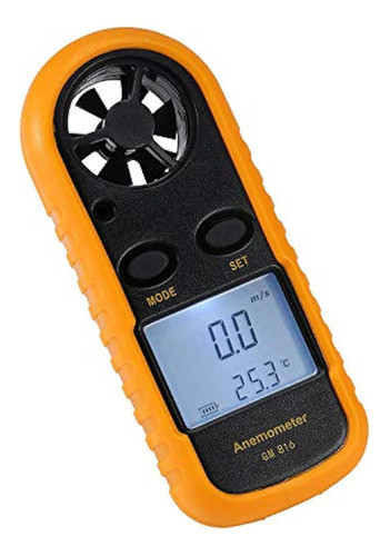 Amgaze - Anemómetro De Mano, Retroiluminación Lcd 0