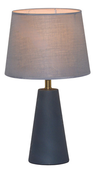 Luminária De Mesa Abajur De Metal Com Cúpula Cinza 43cm 0