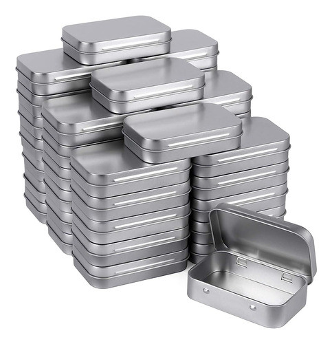 Tamicy Metal Rectangular Latas Con Bisagras Vacías - Paquete 0
