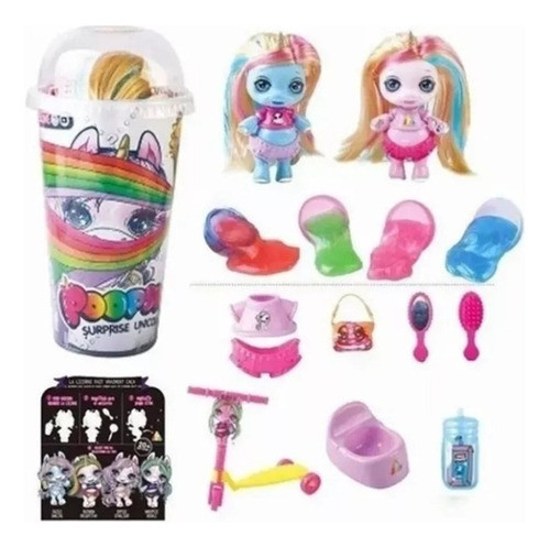 Boneca De Brinquedo De Unicórnio Surpresa Poopsie Slime 0