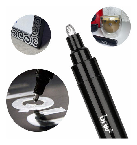 Marcador Brw Permanente Evoke Efecto Espejo Chrome Cromo 0