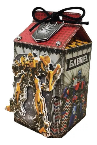 25 Cajitas Milk Box De Transformers 0