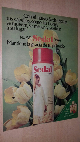 P207 Clipping Antigua Publicidad Spray Sedal Año 1973 0
