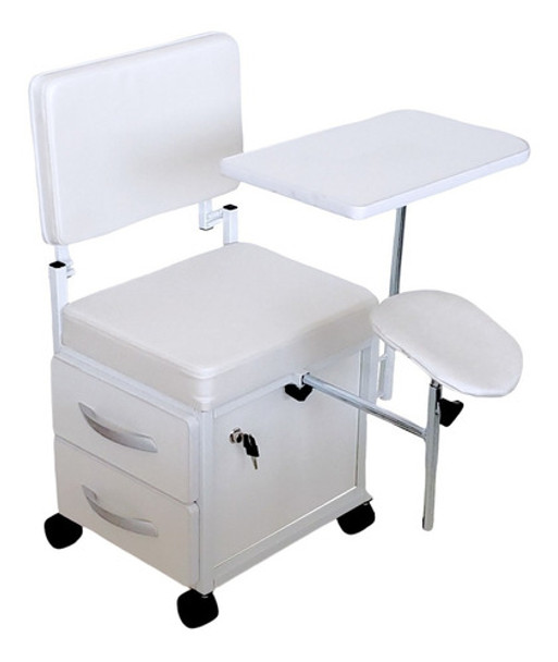 Cadeira Manicure Cirandinha Evolux Estofado Branca Gav Branc 0