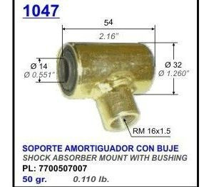 Buje Soporte Renault 18 Amortiguador Del. 0