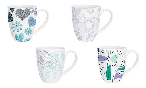 Mug Bombe 340ml Diseños Colores Pastel 0