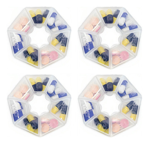 Pastillero Set X4 Redondo Porta Comprimidos 7 Divisioneses 0