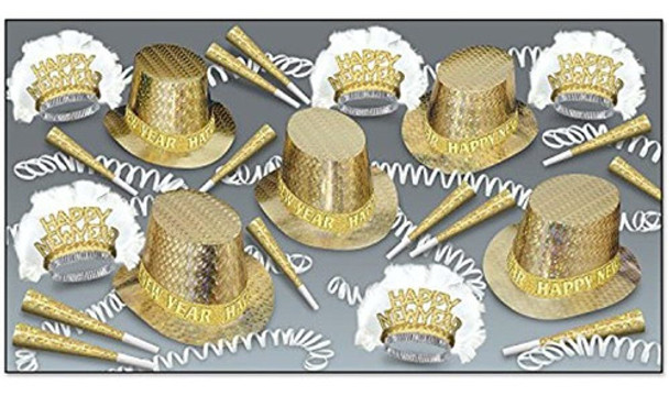 Beistle Topacio Feliz Año Nuevo Surtido Para 50 Oroblanco 0